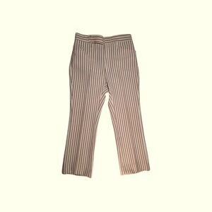Vintage Haggar Slacks Unisex Brown and‎ off white Striped Seersucker